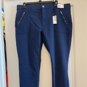 NWT Express Navy Mid Rise Ankle Legging 14 Regular